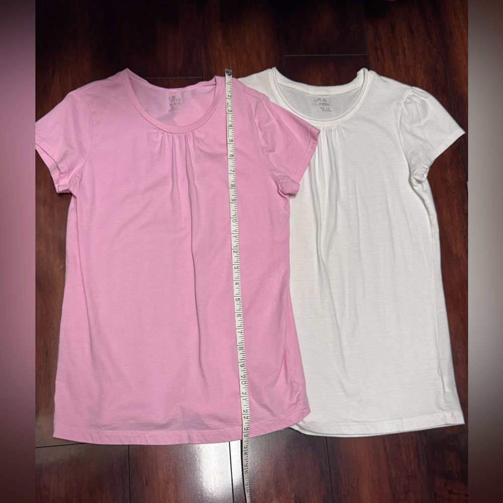 The Children's Place Pink, White and Aqua Short Sleeve Tee Set, SZ XL